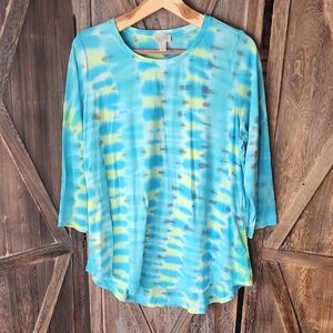 LOGO Ladies Tye-Dye Long Sleeve Tee